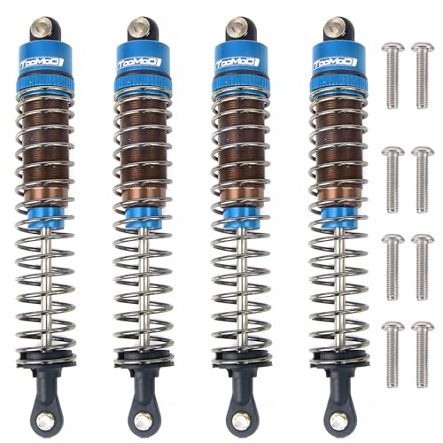 90MM Oil Shock Absorbers Upgrade Compatible with 1/10 RC Crawlers | Fits Tamiya ClodBuster / Bullhead / TRX4 / Axial / D90 - Oil Damper Upgrade - Blue - color: Blue