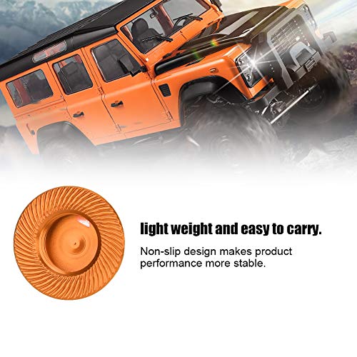 Tbest RC Hub Nut, 17mm 4Pcs Aluminium Alloy Hub Nut Wheel Accessory for 1/8 RC Car Model(Orange) Car Model Accessory Replacement Parts
