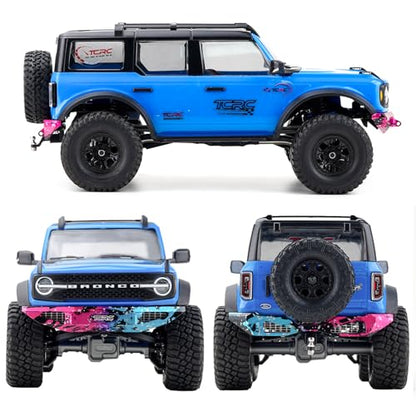 Splash Anodizing Aluminum Front and Rear Bumpers Set for TRX4M Bronco 1/18 RC Crawler Car Upgrade Parts - color: Colorful Splash