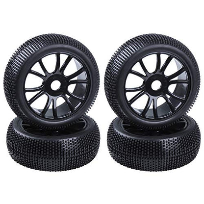 HobbyPark RC 1/8 Buggy Tires and Wheels 17mm Wheel Hex Hubs Foam Inserts for Arrma Typhon Redcat Team Losi VRX HPI HSP Hobao, Set of 4