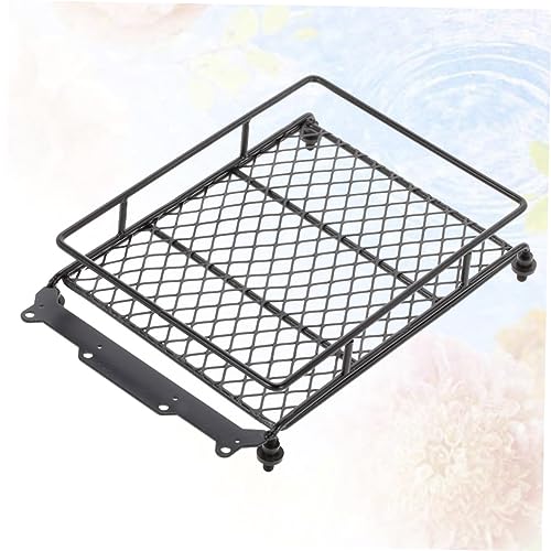 VICASKY Car Roof Luggage Carrier Rack for Rc Crawler Durable Black Metal Storage Bracket for Cargo and Accessories Lightweight Design for Easy Installation