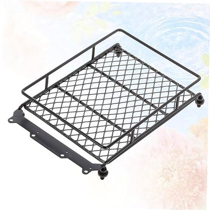 VICASKY Car Roof Luggage Carrier Rack for Rc Crawler Durable Black Metal Storage Bracket for Cargo and Accessories Lightweight Design for Easy Installation
