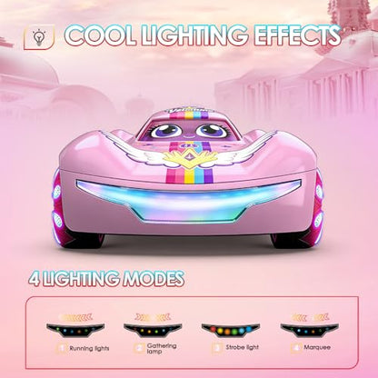 Pink Remote Control Car – 360° Rotation, Left/Right Side Crawl, Dual Mist Spray, LED Light Show, Auto Play Mode Remote Control Vehicle, RC Cars for Girls Toys for Ages 8-13 Kids, Boys Birthday Gift - color: Pink