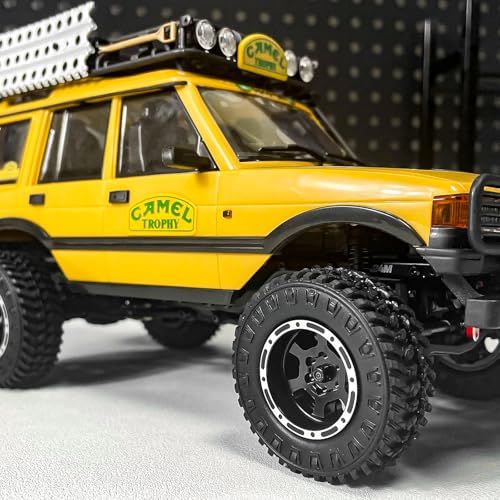 FCX24 Wheels and Tires 1.0 Beadlock Wheels 50MM Soft Sticky Tires with Brass Counterweight Ring for Axial SCX24 FMS FCX24M FCX24 Upgrades 1/24 RC Crawler - style: 160g