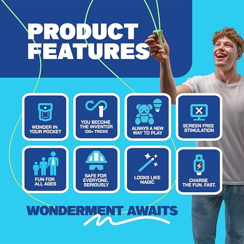 ZipString Original Rope Launcher Toy, Bold Blue | As Seen on Shark Tank, For Kids & Adults, Fly String Loop in Air, Endless Tricks & Fun - color: Bold Blue