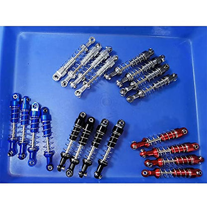 Metal Steering Link Rod Pull Rod Mounts Shock Absorbers Set for C14 C24 C24-1 1/16 RC Car Upgrade Parts,1