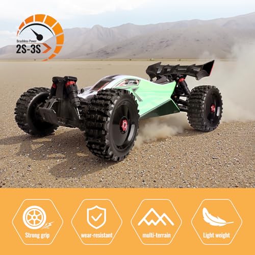 17mm Hex Preglued Wheels Tires Set 1/8 RC Truck Compatible with Arrma Typhon 6S Blx Talion Losi 8IGHT