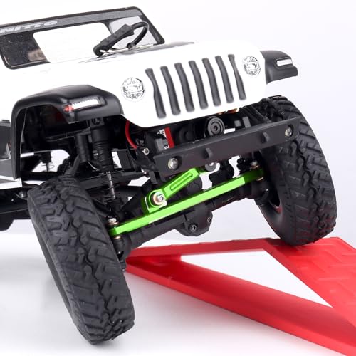 Steering Links Aluminum Steering Linkages for Axial SCX24 C10 Gladiator Bronco Wrangler Deadbolt (Green) - color: Green