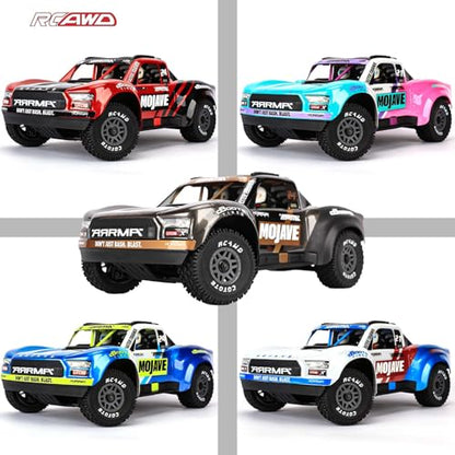RCAWD Mojave Grom & 1/16 Slash 4X4 Pre-Glued Wheel Tire Set, Balance Grip & Durability Nylon Rubber 12mm Hex Adapter 4mm for Traxxas & ARRMA Upgrades Part All Terrain Adaptation 4pcs Titanium - color: Titanium