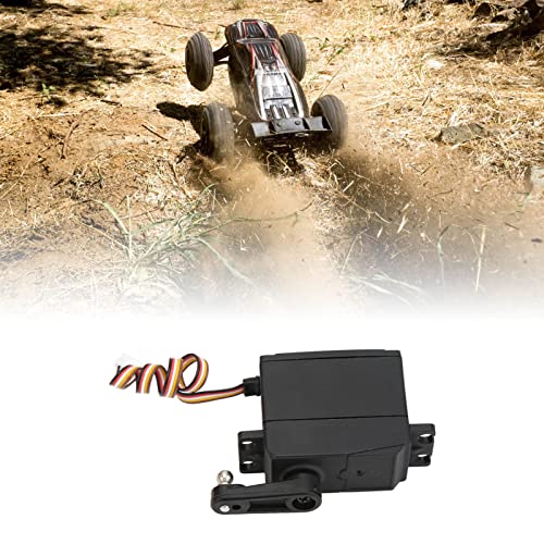RC Car Steering Servo, 5 Wire Servo High Torque Metal Gear Steering Servo Motor with Servo Arm 104001 to 1923 for 104001 1/10 RC Car Spare Parts