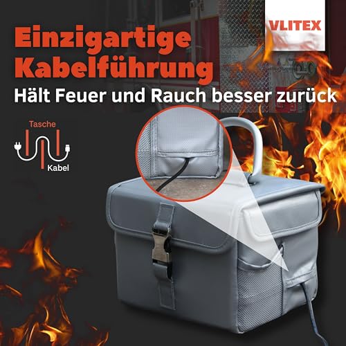 Lithium Battery Storage Box L (Large) | Engineered in Germany | Fireproof E-Fiberglass & Silicone Blend | Certified Lipo Safe Bag Container