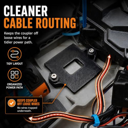 SplashNColor XT60 Battery Connector Mount Compatible with RC Vehicle – Secure Chassis Power Plug Bracket | Stable Battery Lead Holder for Cleaner Wiring Setup