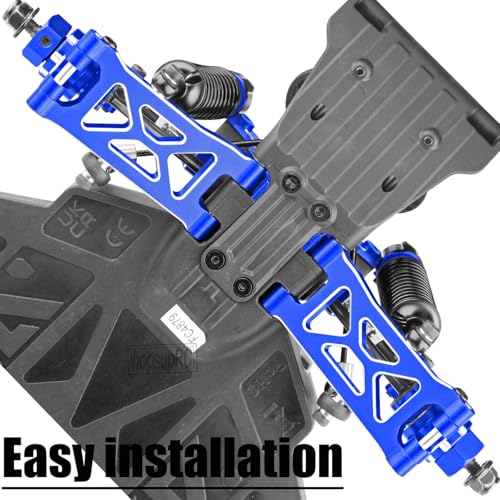 RC Suspension Arms Upgrades Parts for 1/16 Mojave Grom 223S DSC 4X4 RTR,1/16 Mojave Grom 4X4 RTR,Aluminum Front Rear Suspension A Arms Set Hops Up,Replace ARA330839+ARA330840,Navy Blue - color: Navy Blue(suspension Arms)