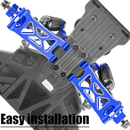 RC Suspension Arms Upgrades Parts for 1/16 Mojave Grom 223S DSC 4X4 RTR,1/16 Mojave Grom 4X4 RTR,Aluminum Front Rear Suspension A Arms Set Hops Up,Replace ARA330839+ARA330840,Navy Blue - color: Navy Blue(suspension Arms)