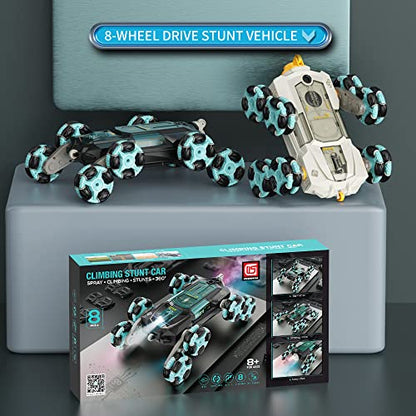 8Wd Gesture Sensing Rc Car Toys for Boy Age 8-13,2.4Ghz Remote Control Car,Racing Drift Double-Sided Stunt Car,Coolest Birthday Gift Ideas Easter Toys for Boys Girls Kids 8 9 10 11 12+ Year - style: Modern