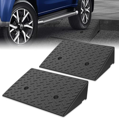 Rubber Curb Ramp, 5.5" Rise, Sidewalk Ramp for Forklift, Car, Wheelchair, Bike, Driveway & Garage - size: 5.5" Rise