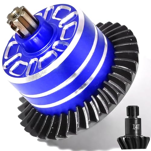 RC Transmission 35T Front and Rear Differential & 14T Main Gear for ARRMA 1/10 Big Rock Granite Kraton Outcast Sento Vorteks 1/8 Typhon Infraction Mojave Upgrade Parts Replace ARRMA ARA311156. - color: Blue, size: Gear 35-14T