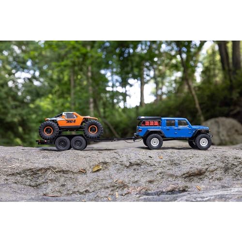 Axial SCX24 Flat Bed Vehicle Trailer with LED Taillights:1/24th, AXI00009