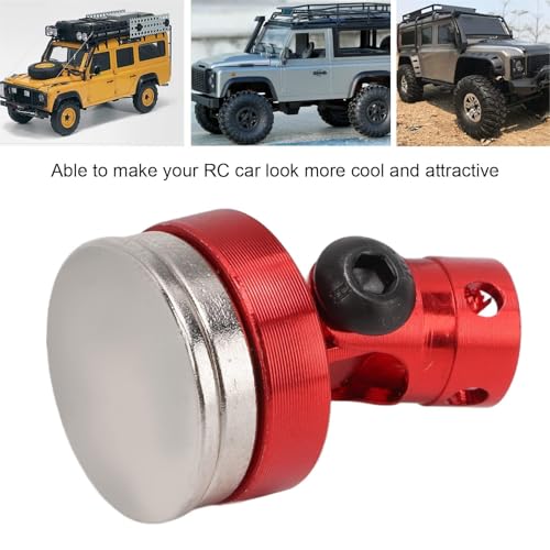 HERCHR 4Pcs RC Magnetic Body Post, Alloy Magnetic Body Post Mount, RC Car Magnetic Shell Post Body for 1/8 1/10 Remote Control Vehicle Invisible Body Shell Mount for SCX10 RC Car 4 Pack(Red) - color: Red