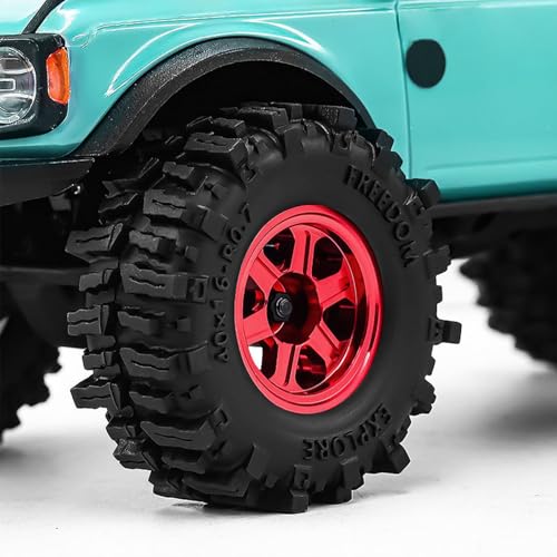 0.7" RC Crawler Cling on Tires, 40x16mm Aggressive Block Tread Soft Rubber Tires with Foam Inserts for Axial SCX30 Upgrades RC Rock Crawler Car Ford Bronco K10 Ascent-32, 4PCS(Style B)