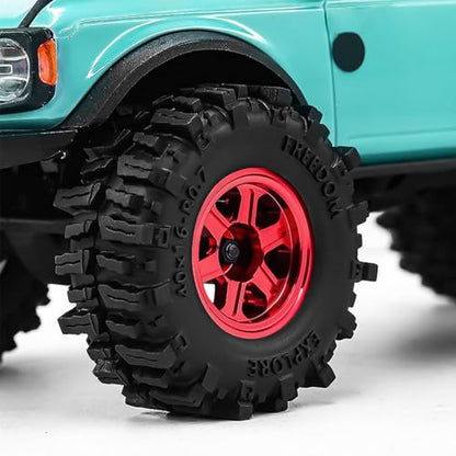 0.7" RC Crawler Cling on Tires, 40x16mm Aggressive Block Tread Soft Rubber Tires with Foam Inserts for Axial SCX30 Upgrades RC Rock Crawler Car Ford Bronco K10 Ascent-32, 4PCS(Style B)