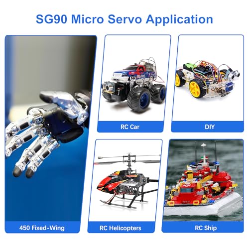 SG90 Micro Servo 9G Servo Kit AYWHP 10 Pcs SG90 Servo Motor 9G Mini Servo RC Servo for Small RC Helicopter/Car/Boat, Mini Drones, Robotics Arm(Servo Control Angle 0-180°)