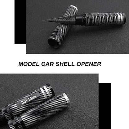 Hole Puncher Black Car Body Shell Hole Opener Expanding Reamer 0-13mm Puncher Drill DIY Tool with Size Indicator for RC Car Ship Aircraft Model