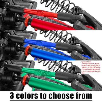 RC Adjustable Turnbuckles Camber Upgrades Part for 1/8 Typhon 4WD 3S MEGA 550 BLX,1/10 Big Rock 4X4 V3 3S BLX RC Car,Tie Rod Set Link Linkage Rod,Adjustable Links Steering Links,6PCS(Red). - color: Red(6pcs)