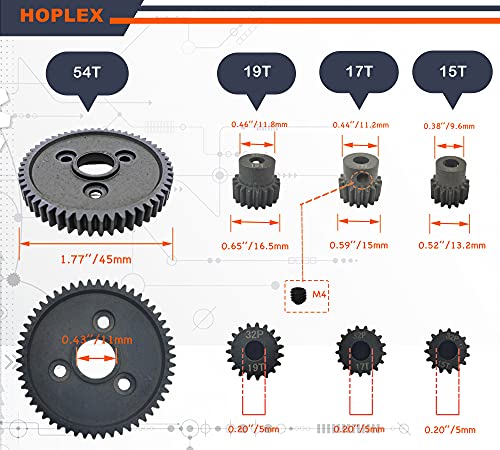 Steel 6878 Differential Gear Complete Slipper Clutch for Traxxas Slash | 32P 15T/17T/19T Pinions Gear Set High Strength Wear Resistant for Traxxas Slash 4X4/ Stampede 4X4 / Rustler 4X4