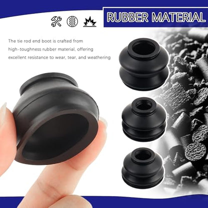 14PCS Car Tie Rod Boot Kit,Rubber Ball Joint Boot Replacement Set for Waterproof & Dustproof Protection,Multi-Size Tie Rod End Boots Fits Suspension & Steering Systems (14PCS) - color: 14PCS