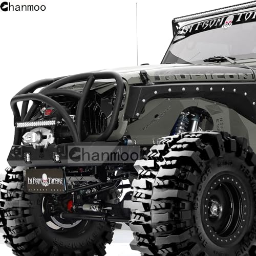 1.9 Crawler Tires 118mm 1/10 RC Rubber Mud Slingers Grappler Wheels Tyres For 1:10 Scale Rock Crawler Car Traxxas TRX4 RC4WD D90 Axial SCX10 II TF2 Gen8 Tamiya CC01 1.9" Beadlock Rims 4PCS