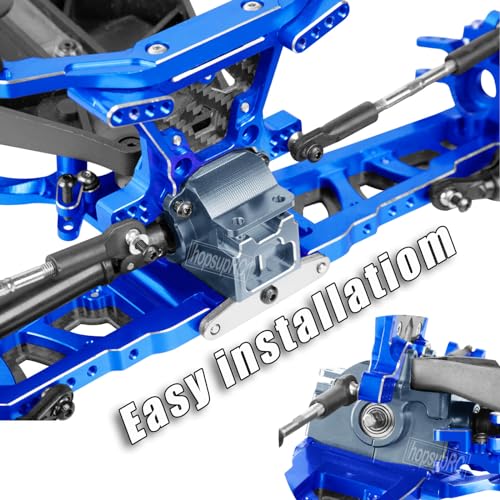 Gearbox Transmission Case Upgrades Parts Aluminum Front Rear Wave Box Gearbox for 1/10 Slash/Rustler/Stampede/Hoss VXL 4X4 4WD,Replace #6880#6881,Titanium - color: Titanium(upgrades Parts)
