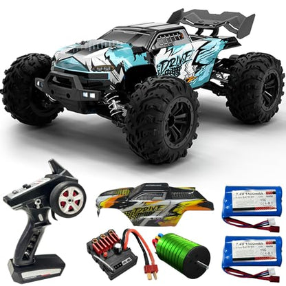 1:16 Scale Brushless RC Car - 50+ MPH High Speed All Terrain Off-Road Monster Truck for Adults & Teens 14+ | 2.4GHz, 2X LiPo Batteries, RTR | Hobby Grade Remote Control Vehicle