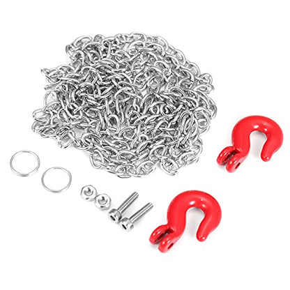 RC Trailer Chain Hook Rope Tow Shackles for 1/10 RC Crawler TRX4 Axial SCX10 Wraith RC Decor Parts