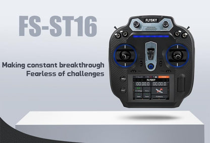 Flysky FS-ST16 16CH 2.4GHz ANT Protocol Remote Control Transmitter with FS-SR8 Receiver for RC Car Boat Airplanes (Mode 2)