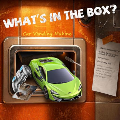 AEROQUEST 1:24 McLaren Remote Control Car（570S-Green） | Officially Licensed,Birthday Gift,Toys for ages 3-8,Electric Sport Racing,front-light ,2.4GHz-supports multi-play - color: Mclaren Green