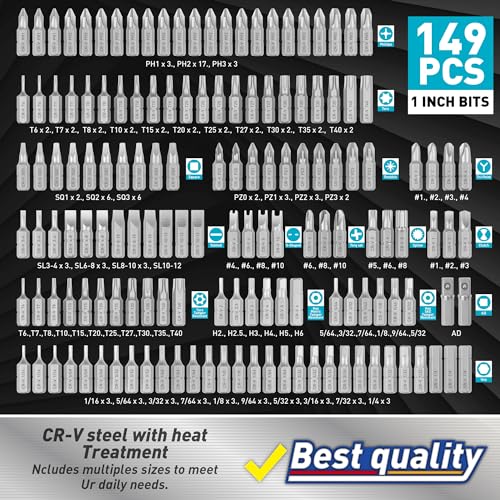 Amartisan 258-Piece Ultimate Screwdriver Bit Set,Chrome Vanadium Steel Driver Bit Set, Security bit set, Includes Bits Holder, Nut Driver, etc (Blue) - style: 258-Piece Ultimate Bit Set (Blue)