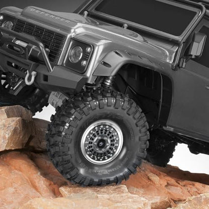RC 1.9" Beadlock Wheels with Adjustable Offset for TRX4 SCX10 - color: Space Grey