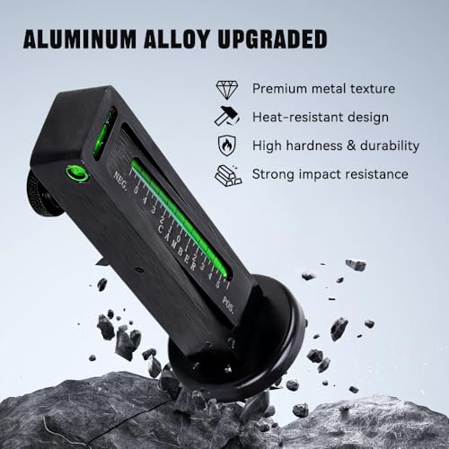 BARTOO Magnetic Camber Caster Pillar Gauge Aluminum Wheel Alignment Tool | Aluminum Alloy, 1-Pack, Magnetic Mount, Adjustable -5° to +5°, Fits Cars Trucks RVs Tire Repair, Black - size: 1 Pack - Black