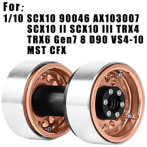 RC 1.9 Dually Beadlock RC Wheel Rim for 1/10 SCX10 90046 AXI03007 TRX4 TRX6 VS4-10 Gen7 Gen8 MST CFX D90 RC Crawler,Aluminum 1.9 Dually Beadlock Wheels Rims w/Adjustable Offset (4PCS) Bronze - color: Bronze/Dually Beadlock