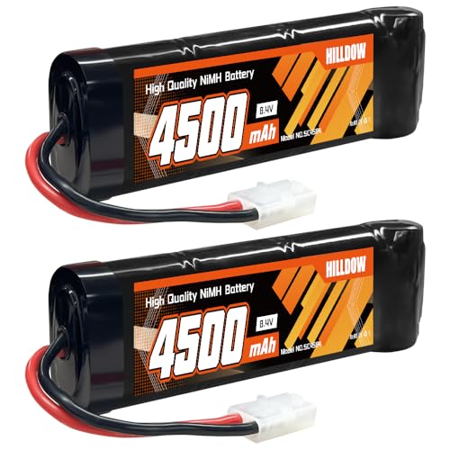 Hilldow 8.4V 4500mAh NiMH Battery with TMY Connector RC Rechargeable Battery for RC Car Trucks RC Vehicles(2 Packs) - color: 2 PCS