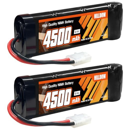Hilldow 8.4V 4500mAh NiMH Battery with TMY Connector RC Rechargeable Battery for RC Car Trucks RC Vehicles(2 Packs) - color: 2 PCS