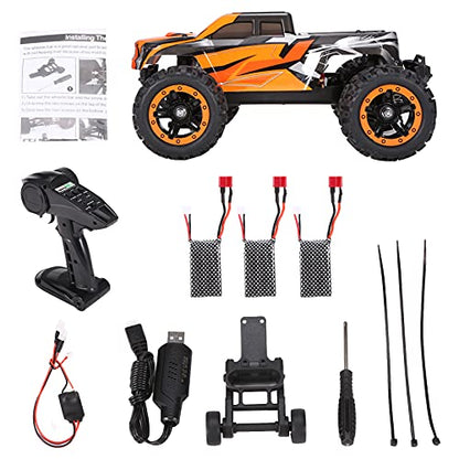 GoolRC 16889A Pro Brushless RC Cars for Adults, 1:16 Scale Remote Control Car, 4WD 45KM/H High Speed RC Truck, 2.4GHz All Terrains RC Truggy Off Road Monster Truck with 3 Batteries - size: 3 Batteries