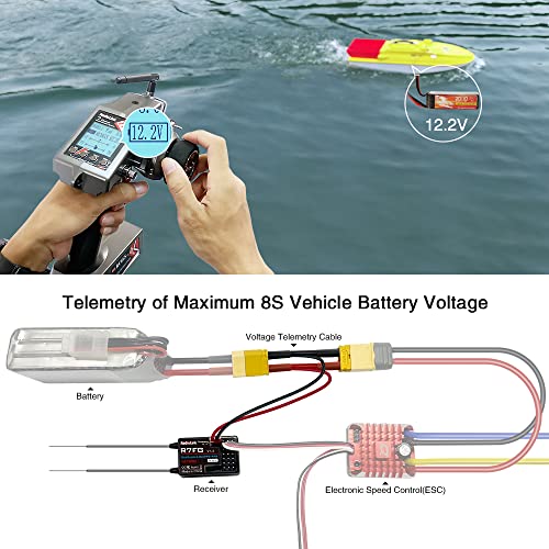 Radiolink RC6GS V3 2.4G 7 Channel RC Radio Transmitter and Gyro Receiver R7FG New Upgrade Remote Controller for RC Car Boat
