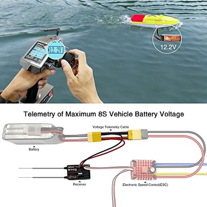 Radiolink RC6GS V3 2.4G 7 Channel RC Radio Transmitter and Gyro Receiver R7FG New Upgrade Remote Controller for RC Car Boat