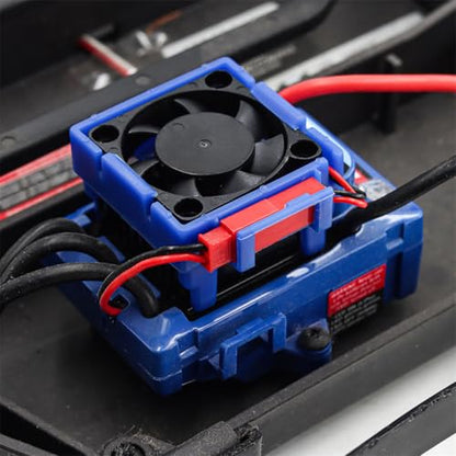 ESC/Motor Cooling Fan Heatsink Set RC Parts for TRAXXAS VXL-3S Slash/Rally/Bandit/Stampede 2WD 4WD RC Car (Blue) - color: Blue