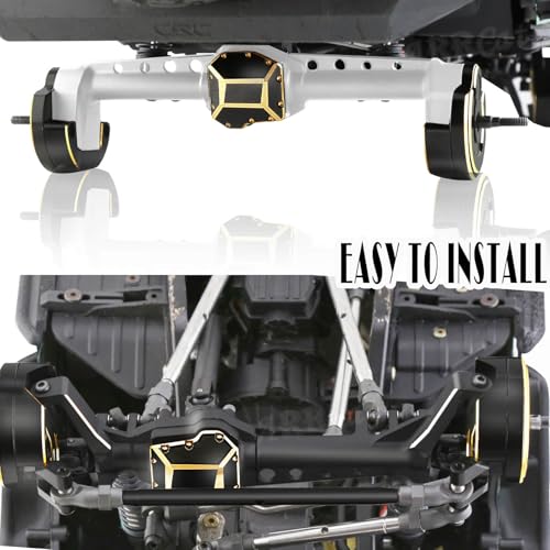 Brass Portal Covers Weights/Axle Diff Cover/Inner Portal Covers Front Steering Knuckles Upgrades Part for SCX10 III,Rc Upgrades Part Hops Up for SCX10 III,Replace AXI232026/AXI232006,Black