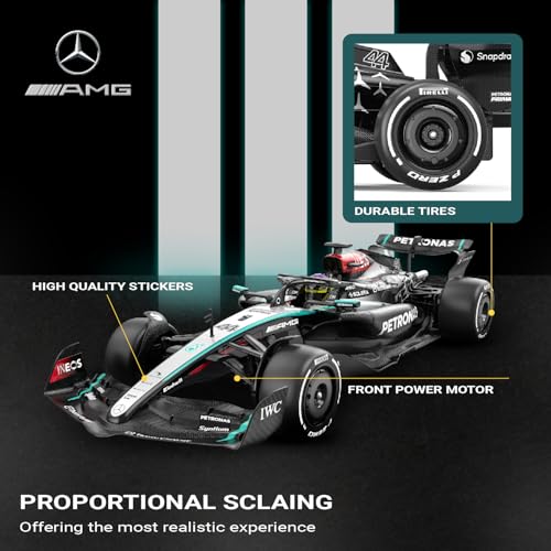 Voltz Toys Mercedes-AMG F1 W15 1:12 Scale RC Car – Officially Licensed Formula 1 Remote Control Race Car, 2.4GHz for Boys, Girls and Collectors (1:12 Mercedes-AMG F1 W15) - color: 1:12 Mercedes-benz F1 W15