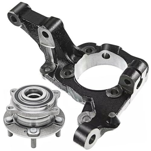 Detroit Axle - Front Left Knuckle Kit for 2007 2008 2009 2010 2011 2012 | Hyundai Veracruz, Driver Side Steering Knuckle, Wheel Bearing Hub Assembly Replacement - size: 2UW471964/Kit