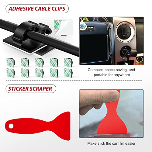 Nilight Trim Removal Tool 88Pcs, Auto Push Pin Bumper Retainer Clip Set | Fastener Terminal Remover Tool Adhesive Cable Clips Kit Car Panel Radio Removal Auto Clip Pliers - color: 88 Clips+ Remover Tools Red